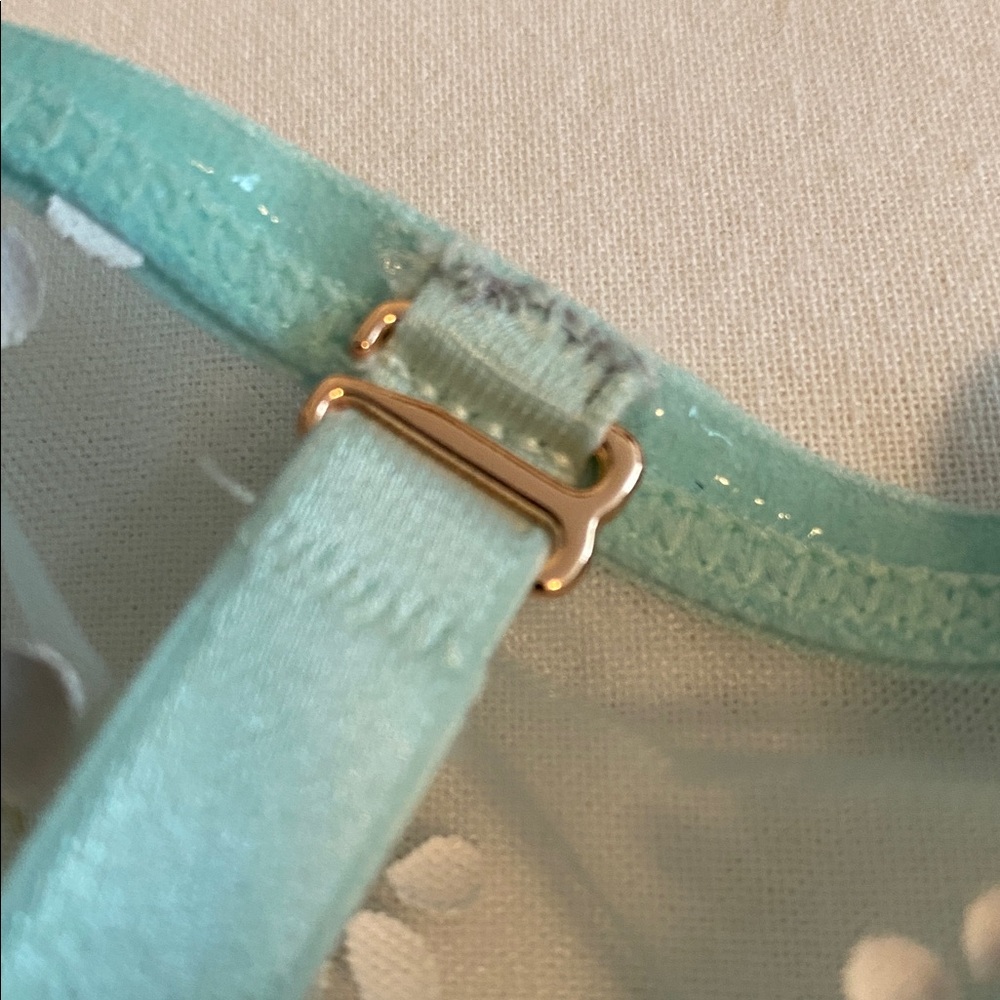 Savage X Fenty Puff Daisy Unlined Bustier Mint Hint Green Size Large - Picture 13 of 16